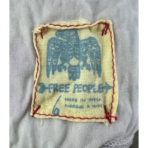 Y2K RARE Free People Boho Pleated Embroidered A-Line Mini Skirt • Skater Indie 6 - Picture 16 of 16